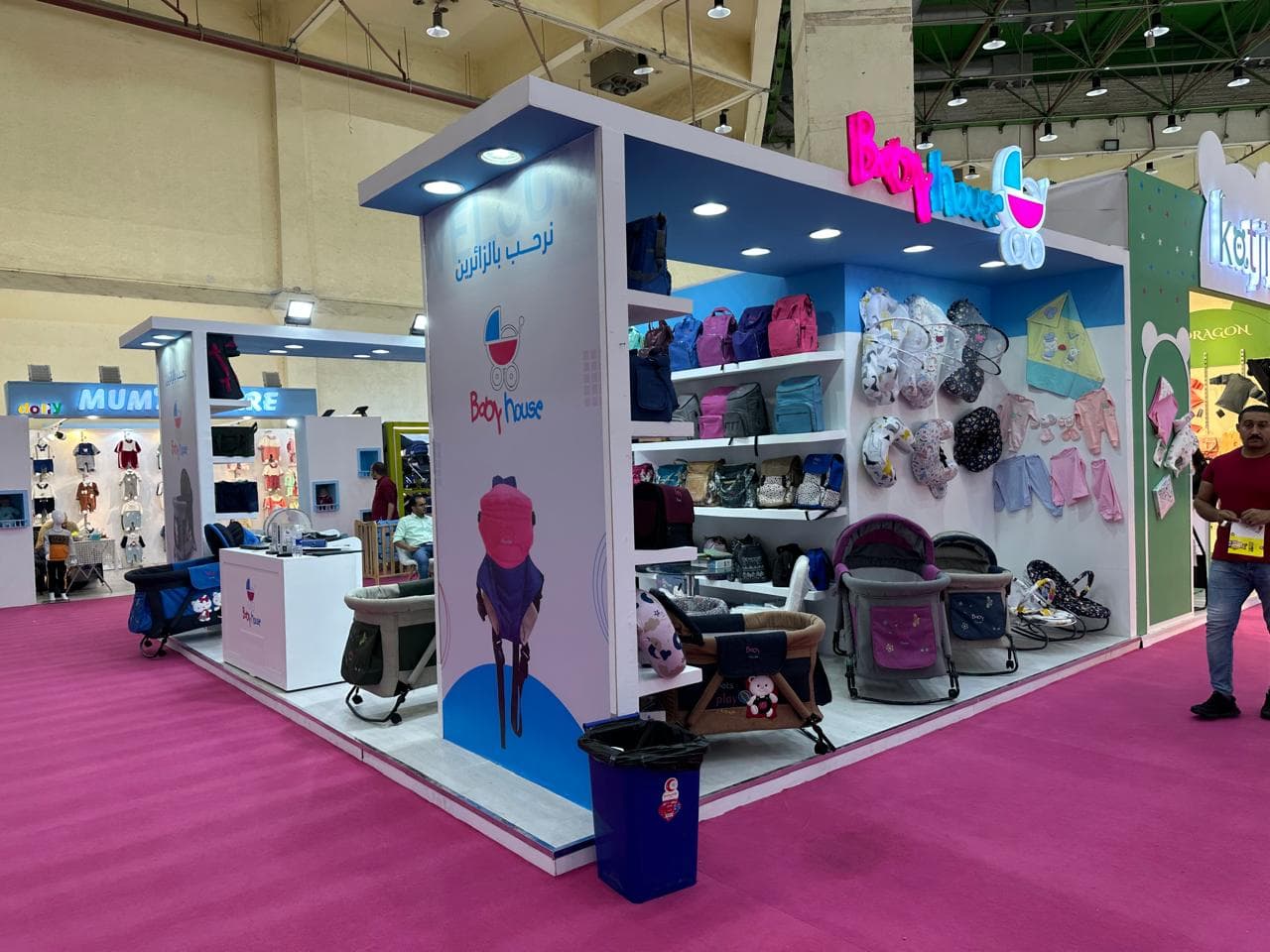 Open shelving, product-dense display, Equal's stand for Baby House