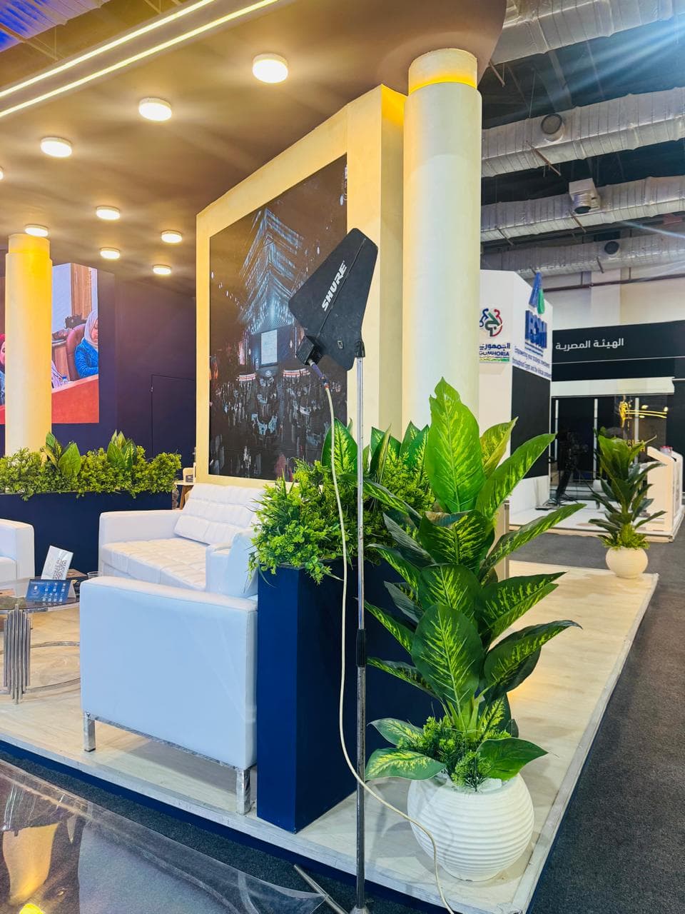 Backlit fabric lightbox display, Equal's stand for Egyptian Drug Authority